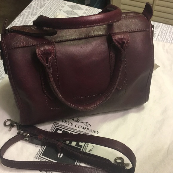 Frye Handbags - Burgundy Frye Amy Zip Satchel